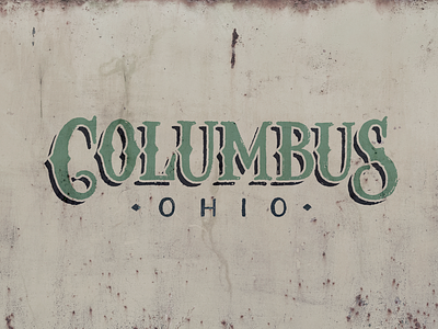 Columbus columbus hand lettering hand type lettering rust texture type typography
