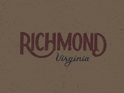 Richmond grunge hand letter hand type lettering logo richmond signage texture type