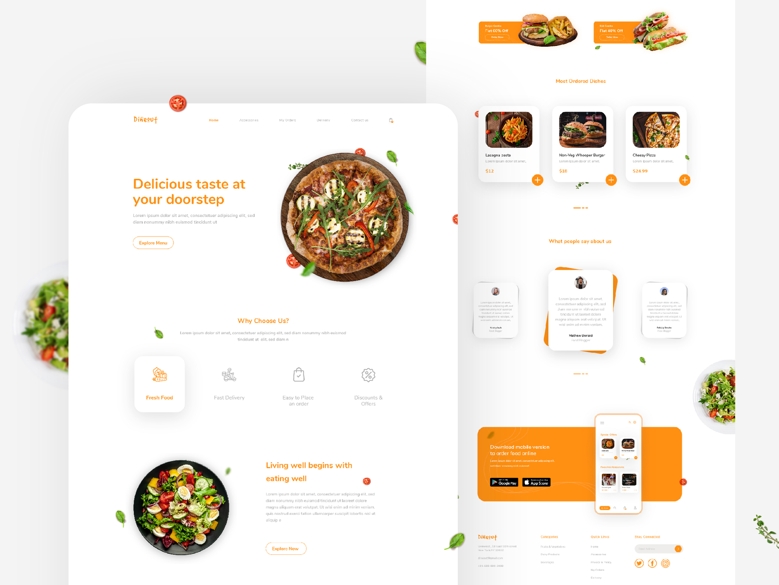 Food Webpage design by Codzgarage Infotech Pvt Ltd on Dribbble