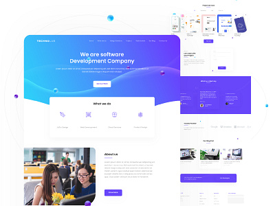 IT Company Landing page | Concept clean concept design design it company it services landing page landing page design landing page ui webdesign website