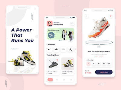 Shoe app concept design