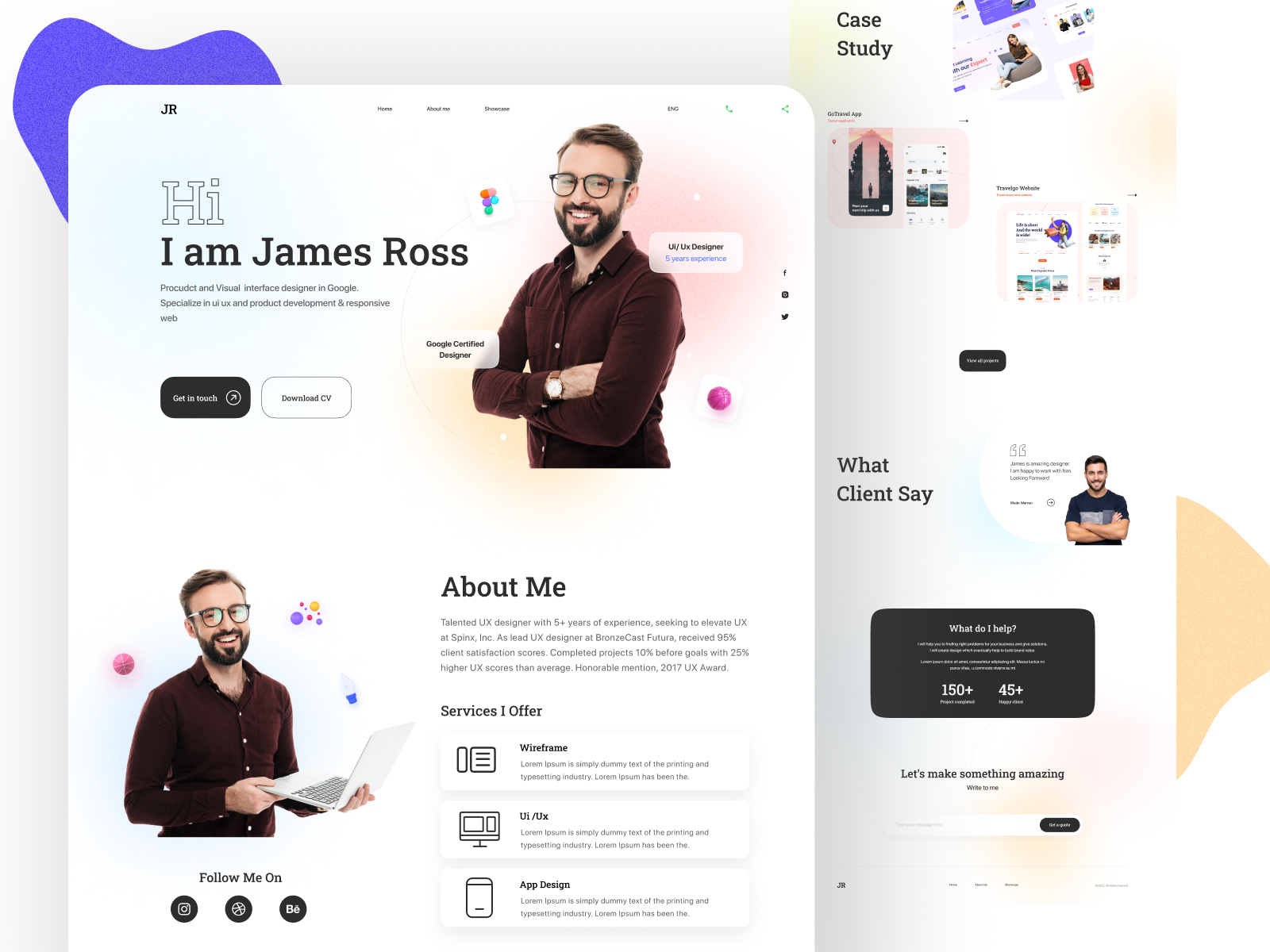 Creative Designer portfolio by Codzgarage Infotech Pvt Ltd on Dribbble