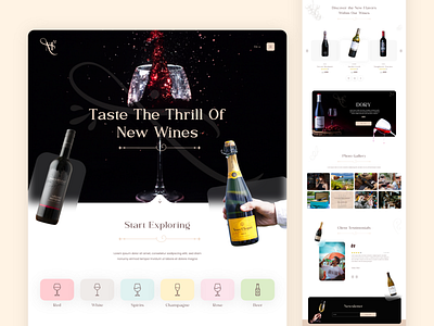 Wine shop landing page