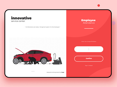 Vehicle Service Centre - Employee Managment Portal 2020 2021 best design beautiful branding design design app design art haspr illustration logo ui