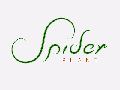 Spider Plant Logo brand branding design illustrator logo logo design logotype plant spider plant type typography vector