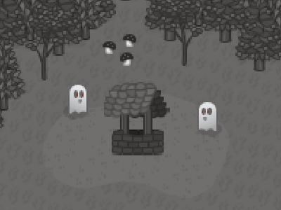 Forest Pixel Art Ghosts