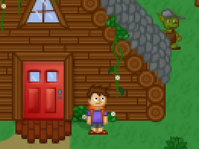 Forest Pixel Art Cabin