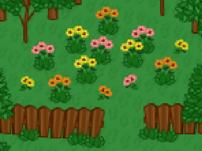 Forest Pixel Art Flowers