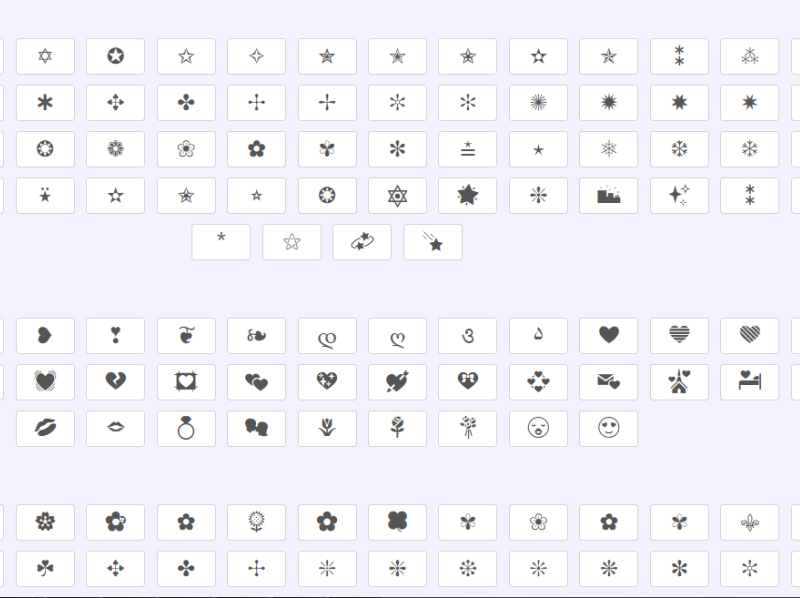 stylish symbol keyboard