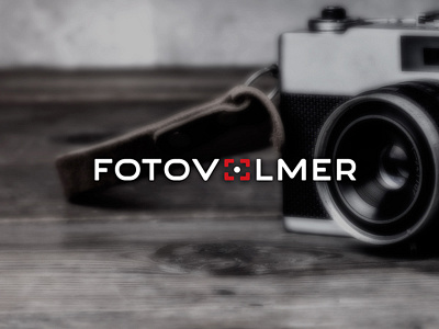 FotoVolmer logo branding identity logo logotype photography simple typography