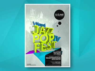 Poster and event graphics for JazzPopFestIV 3d a capella choir music colour event festival music music festival poster singing