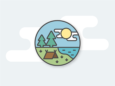 Camping icon camping icon illustration nature vector