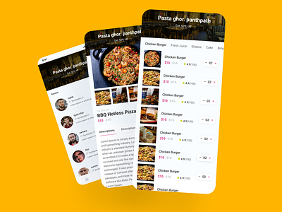 Food app design