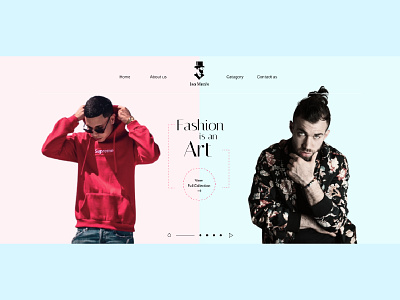 Fashion website slider design