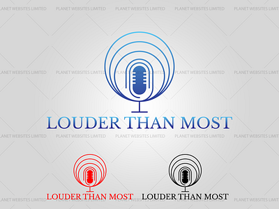 Louder Than Most Logo Design branding creative logo design flat illustration illustrator logo logo design minimal typography vector