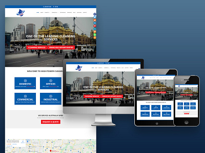 High power cleaning website design