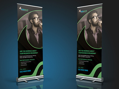 Webmost Roll up Banner adobe photoshop advertising banner ad banner design branding design graphic design print design roll up banner roll up banner design