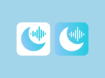 Comic Audio app icon (Main symbol of the app is the Moon) creative design creativity designer ui ui design