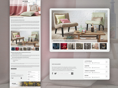 Site Vitrine • RYSER deco decoration design designbybry element onepage rose site builder sitedesign siteweb ui