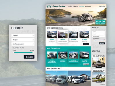 Web Site Design • Camping-Car Ossau camping car design designbybry onepage ux website website builder website design websitedesign