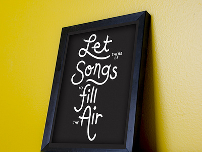 Let there be songs to fill the air grateful dead handlettering typography