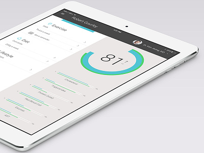 Blood Tracker UI blood blood test exercise flat health ipad medical ui