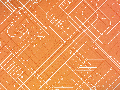 System Pattern circuits lines map nodes orange pattern system map wires