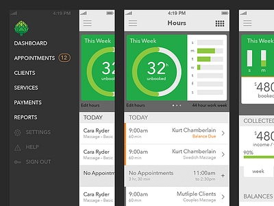 Artichoke artichoke dashboard mobile. ui navigation ux