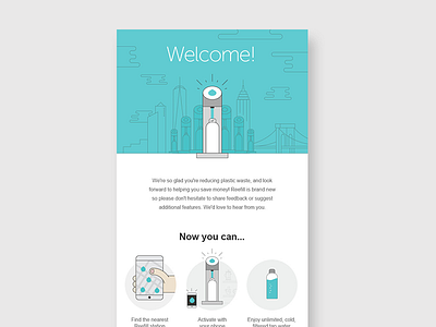 Welcome Email blue bottle cityscape email reusable bottle water water bottle welcome email