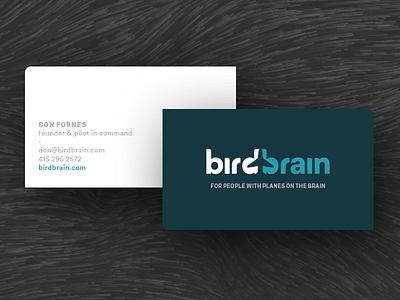 Bird Brain Business Card aircraft airplane bird brain branding business card flying plane windmap