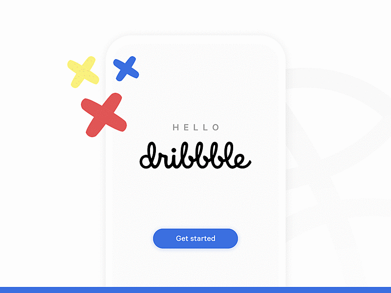 Hello Dribbble! animation debut dribbble first shot hello hello dribbble ui ux