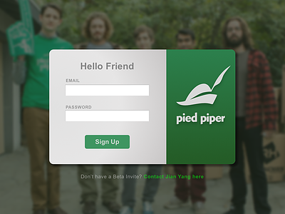 Daily UI #001- Sign Up page 001 dailyui pied piper signup siliconvalley sketch