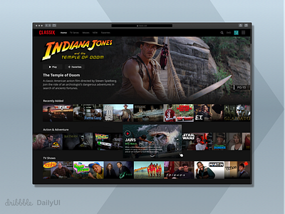 Streaming only the Classix classicmovies dailyui netflix
