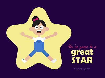 great STAR design flat flat design flat illustration flatdesign girl character girl illustration graphic design graphicdesign illustration illustration art illustrations illustrator star