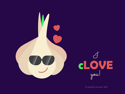 lover garlic 7sin comic comics design flat flat design flat illustration flatdesign funny garlic haftsin illustration illustrator love