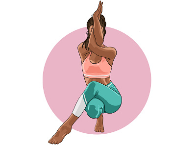 Yoga Pose 2 digital art digital drawing digital painting graphic design illustration illustrator yoga yoga app yoga illustration yoga pose