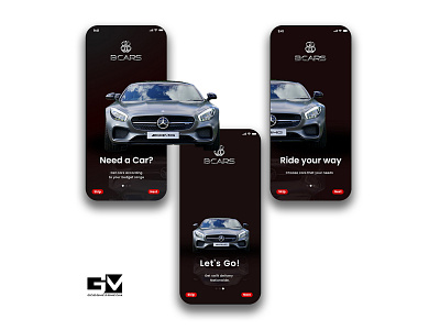 Creative onboarding screens for a Car retail app branding design product design ui user experience user interface ux