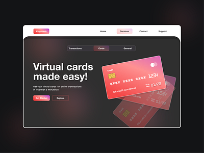 Fintech Website Landing page