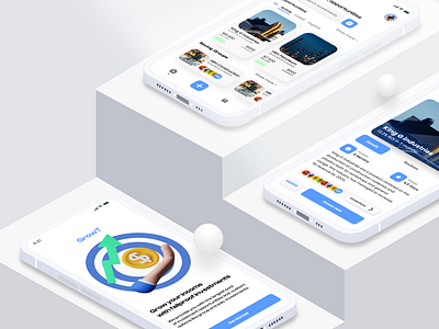 GrowT fintech Application with custom mock-up