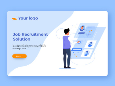 Job Recruitment app branding design graphic design illustration illustrator typography ui ux vector
