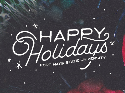 FHSU Holiday Social Media christmas college flourish hand type holiday social media typography