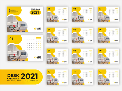 Desk Calendar Design 2021 Vol-2 branding business calendar calendar 2021 company corporate creative creative desk calendar desk logo