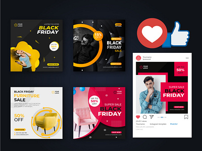 Black Friday Social Media Post Template vol-1