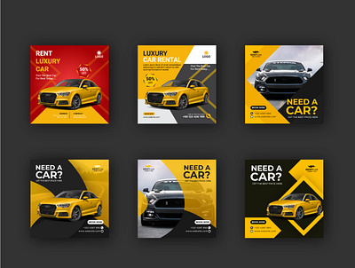 Rent Car Social Media Post Template automobile banner banner ad banners banners ad blog business car car shop car show car wash clean driver driving facebook banner template facebook pack facebook template followers instagram likes