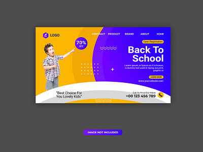 Back To School landing page design banner concept design education illustration information knowledge landing learning online pencil people school science study teacher teaching technology university vector