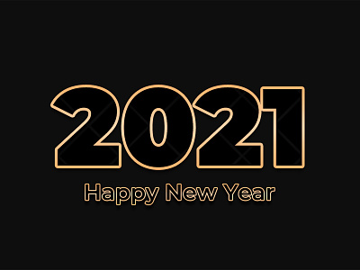 Happy new year 2021 2021 background card celebrate celebration decoration design gold golden greeting happy holiday illustration isolated new number render template vector year