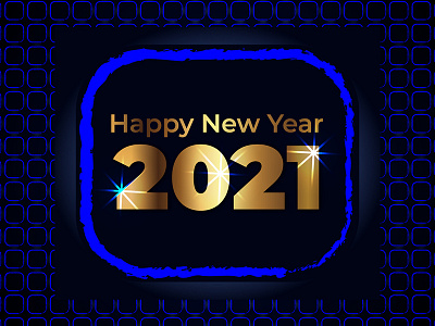 Happy new year 2021 2021 background card celebrate celebration decoration design gold golden greeting happy holiday illustration isolated new number render template vector year