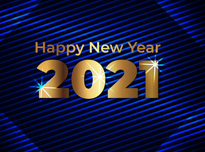 Happy new year 2021 2021 background card celebrate celebration decoration design gold golden greeting happy holiday illustration isolated new number render template vector year