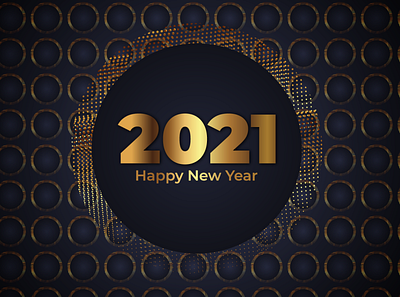 Happy new year 2021 2021 background card celebrate celebration decoration design gold golden greeting happy holiday illustration isolated new number render template vector year