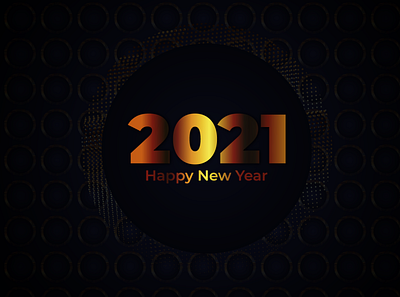 Happy new year 2021 2021 background card celebrate celebration decoration design gold golden greeting happy holiday illustration isolated new number render template vector year